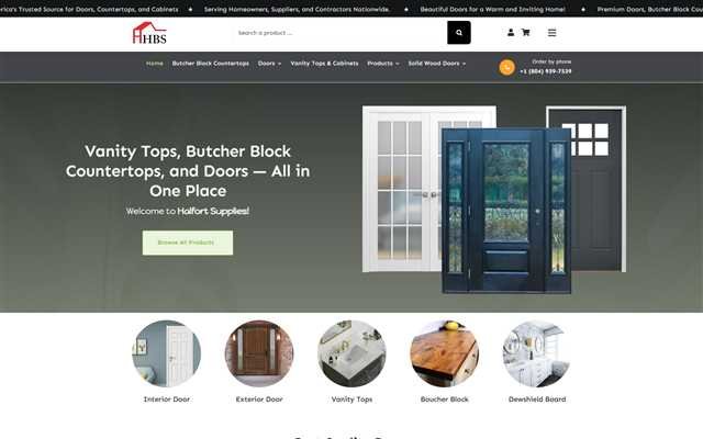 Home 3 Halfort Supplies website preview
