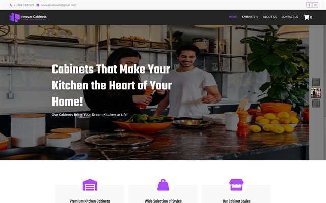 Portfolio 10 Innovar Cabinets website preview